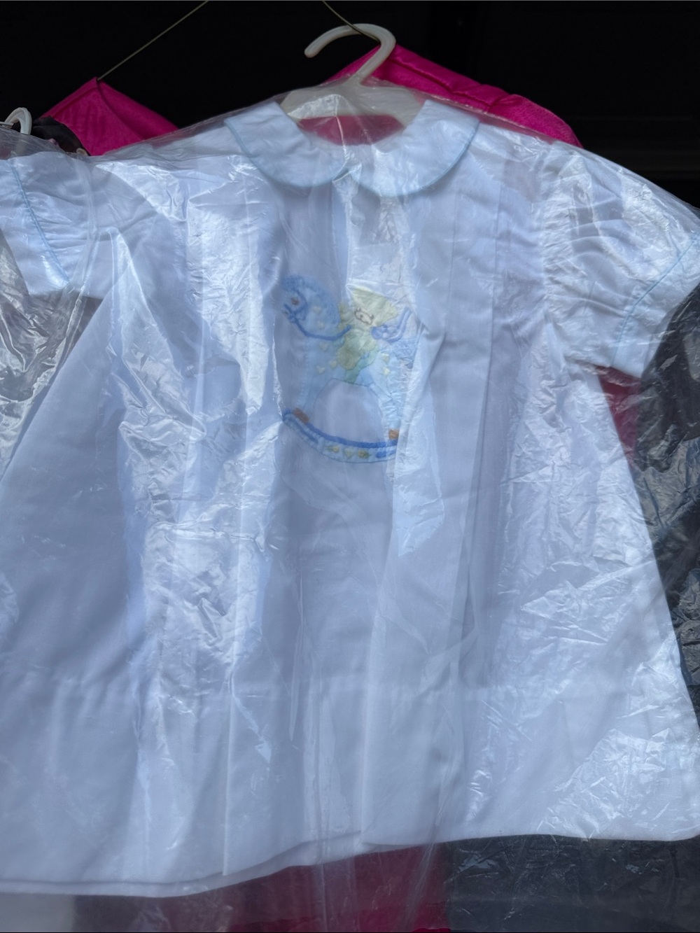 White Baby/Toddler Peter Pan Collar Dress Shirt - Unbranded